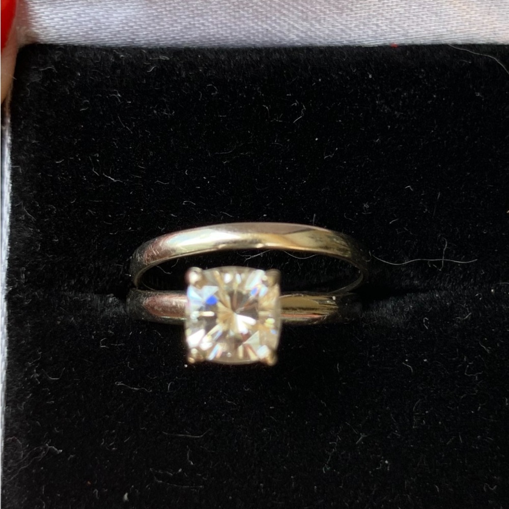 Charles & Covard Moissante wedding set 14k~